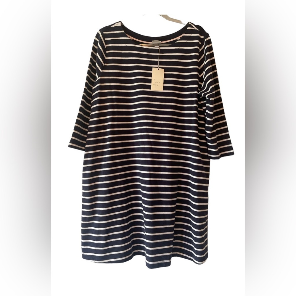 navy/white stripped dress sz xxl